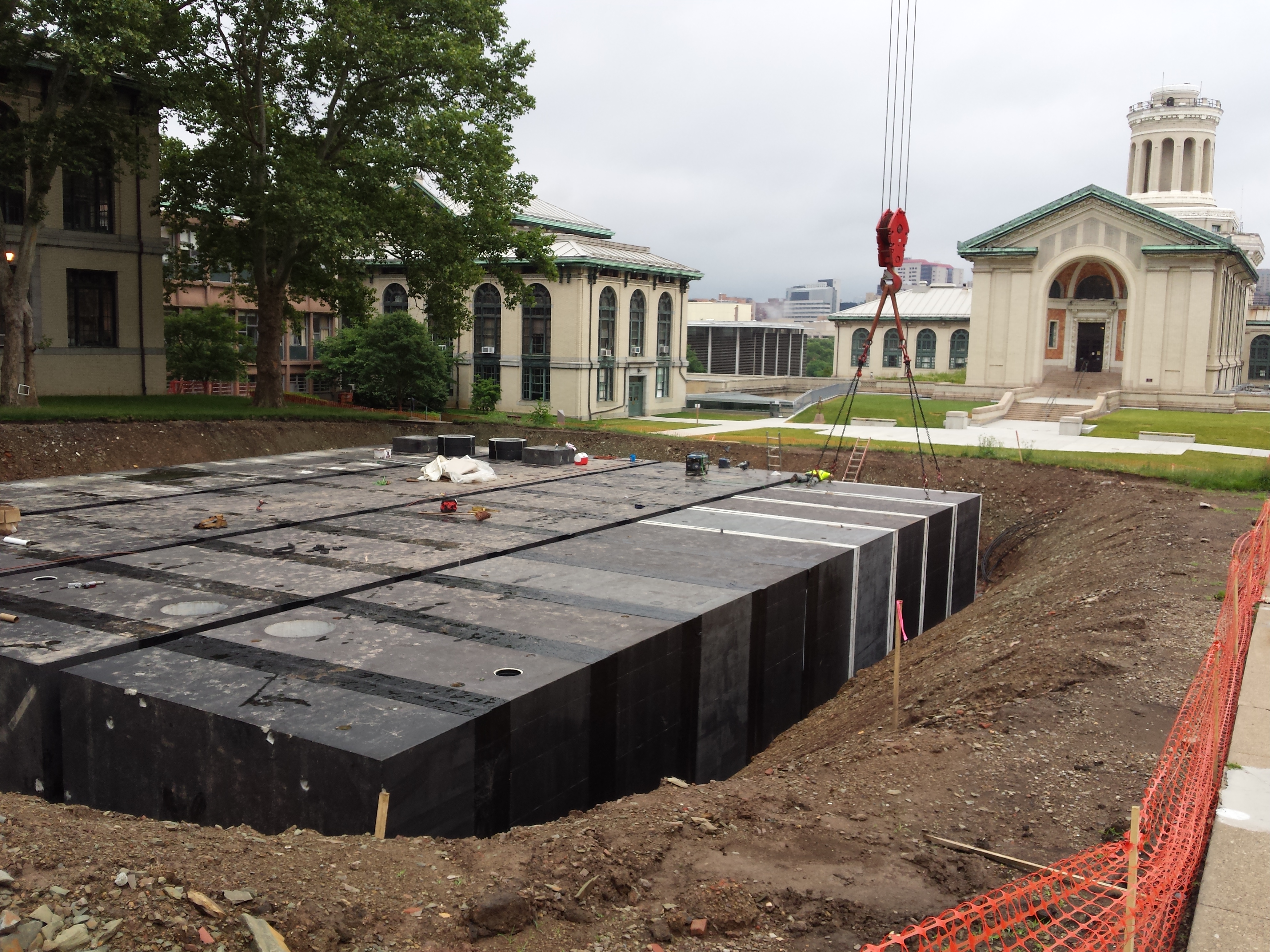 mall storm water retention tank